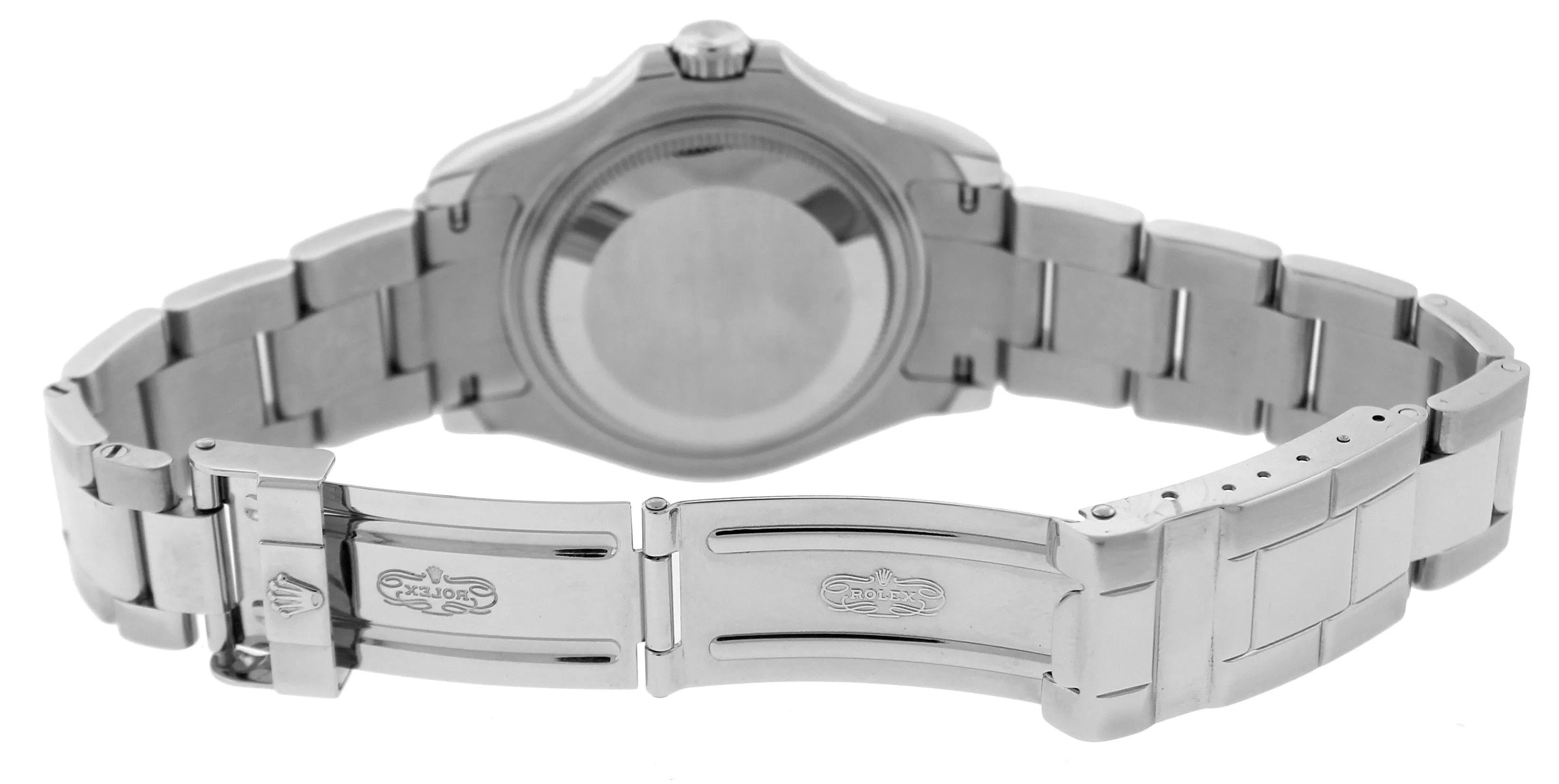 2010 ENGRAVED REHAUT Ladies Rolex Yacht-Master Mid-Size 35mm 168622 Date Watch
