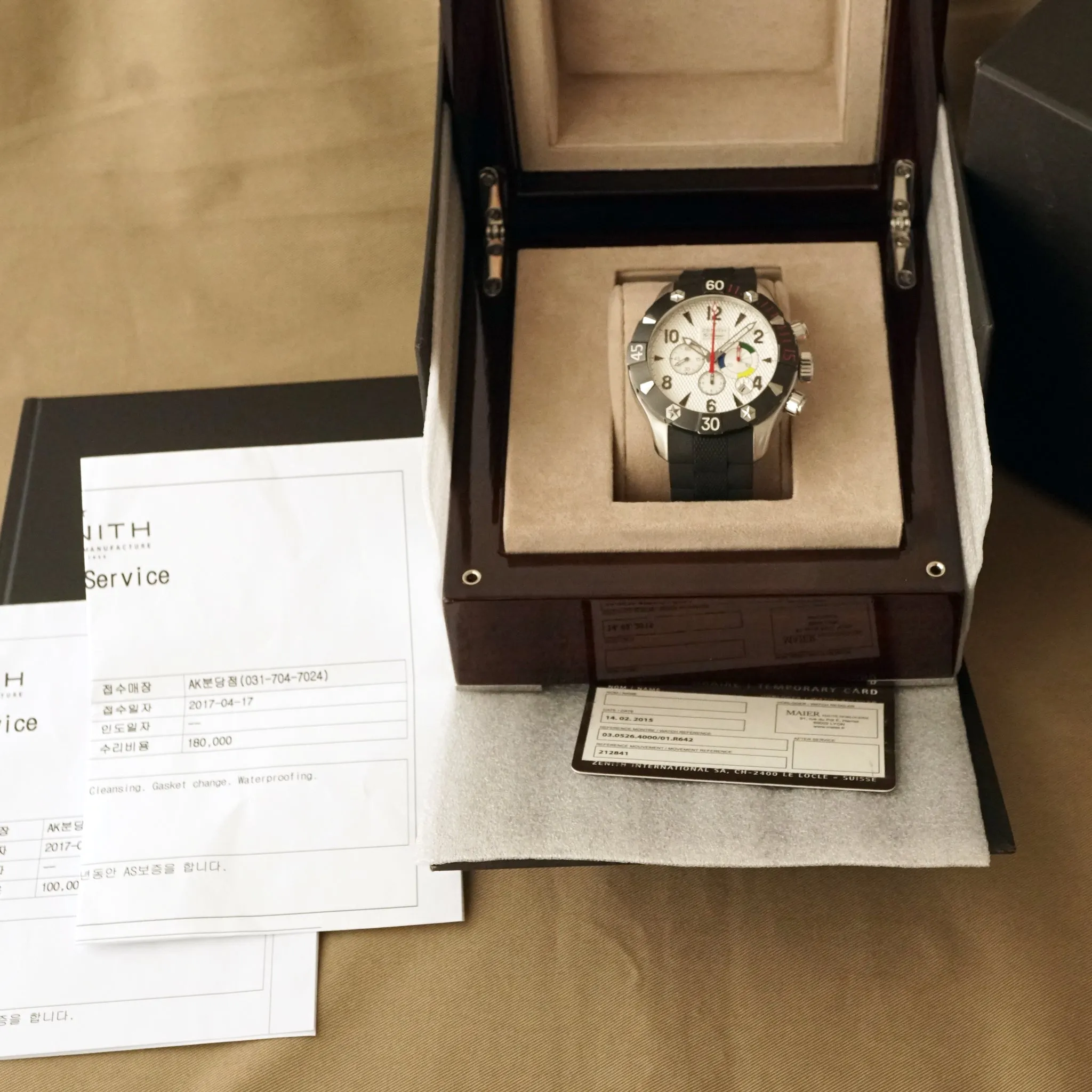 2015 ZENITH EL PRIMERO DEFY CLASSIC OVER SIZED CHRONOGRAPH