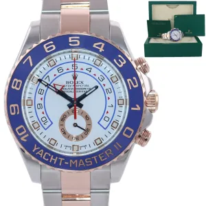 2016-2018 Rolex Yacht-Master II 116681 Steel Everose Gold Blue hands 44mm Watch