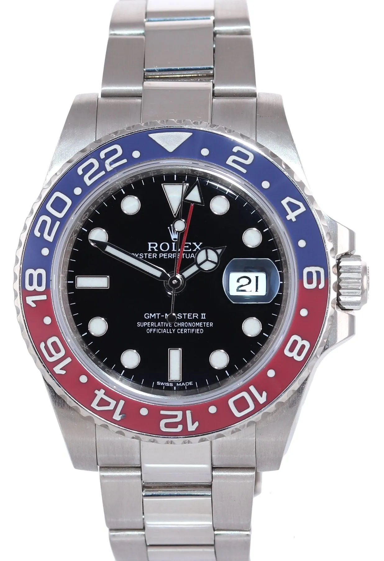 2018 PAPERS Rolex GMT-Master II MK1 Pepsi 18K White Gold 116719BLRO Watch Box