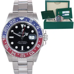 2018 PAPERS Rolex GMT-Master II MK1 Pepsi 18K White Gold 116719BLRO Watch Box