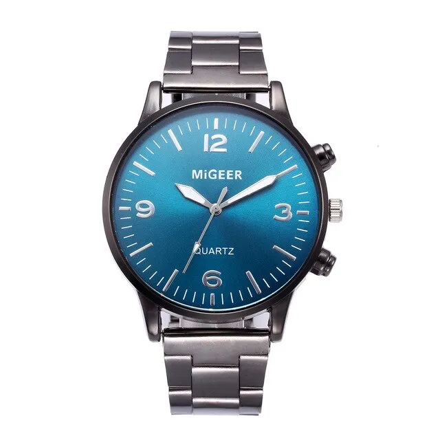 2019 New Fashion men watches water proof Women Crystal Stainless Steel Analog Quartz Wrist Watch Bracelet relogio F30