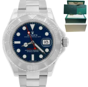 2019 Rolex Yacht-Master Stainless Steel Platinum Blue 40mm 40mm Watch 116622