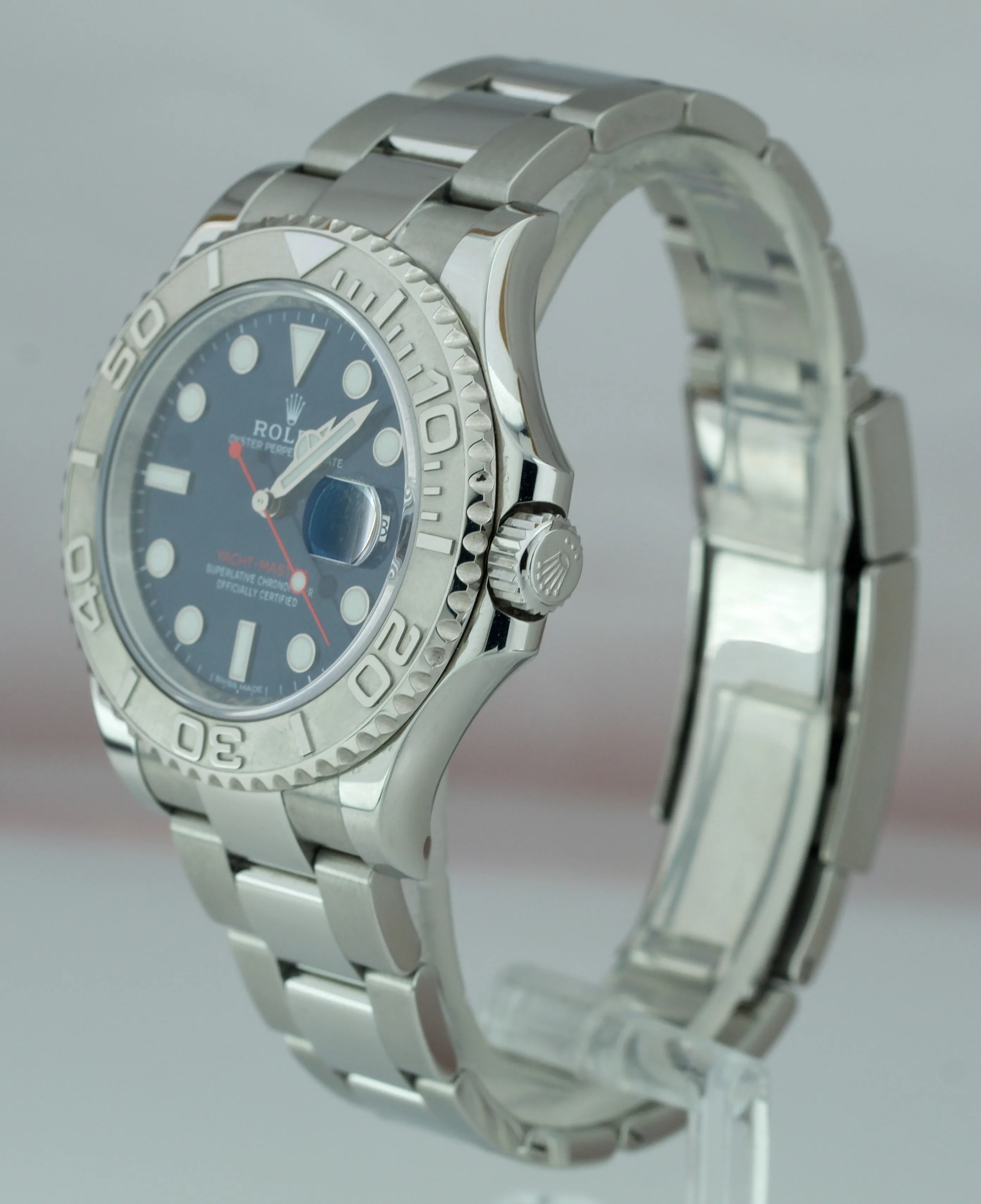 2019 Rolex Yacht-Master Stainless Steel Platinum Blue 40mm 40mm Watch 116622