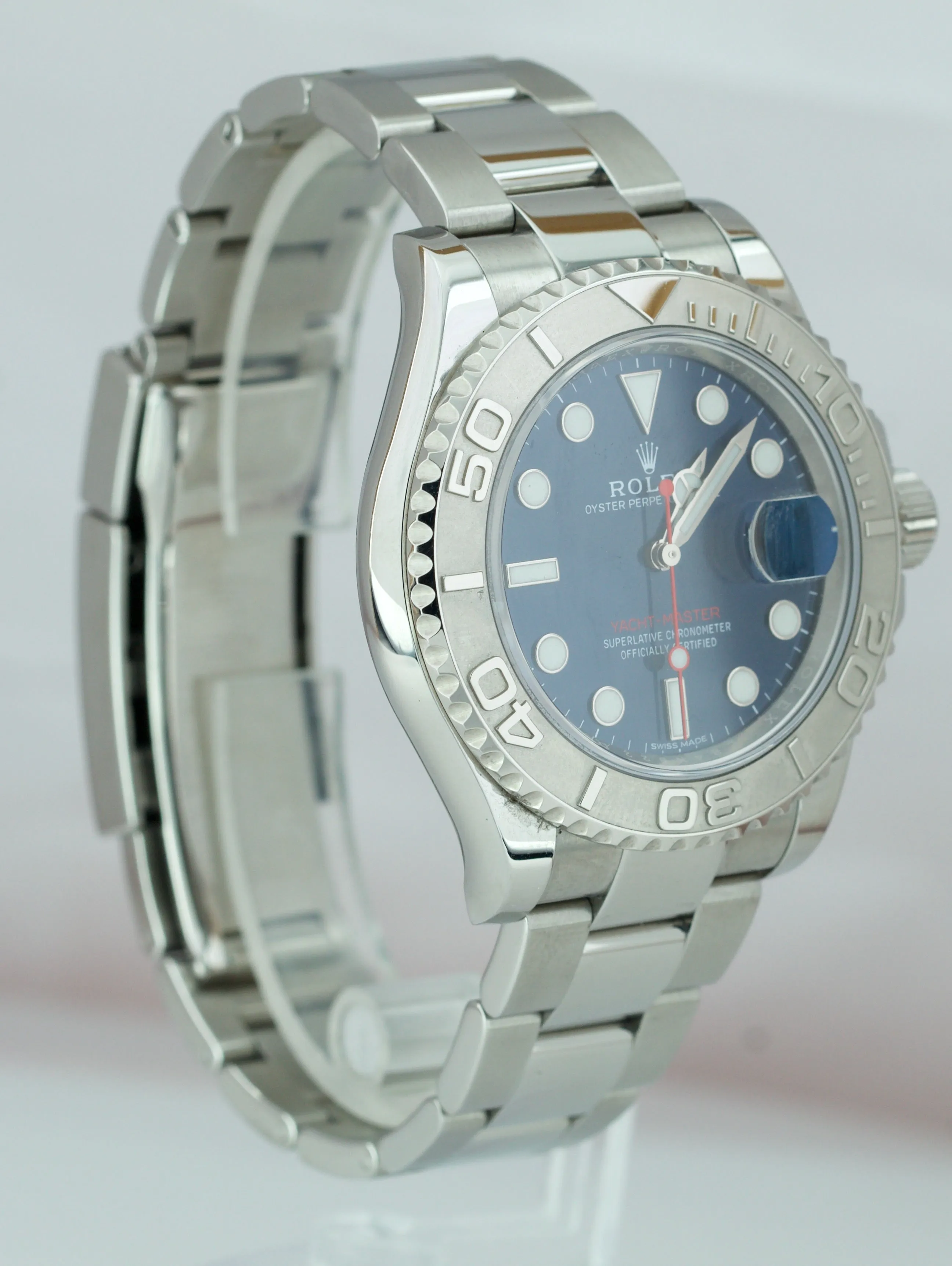 2019 Rolex Yacht-Master Stainless Steel Platinum Blue 40mm 40mm Watch 116622