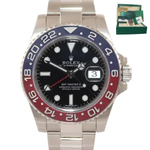 2019 RSC & PAPERS Rolex GMT-Master 2 Pepsi 18K White Gold 116719 BLRO Watch Box
