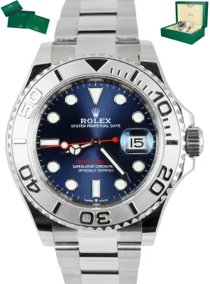 2020 Rolex Yacht-Master 40mm Blue 126622 Stainless Steel Platinum Oyster Watch