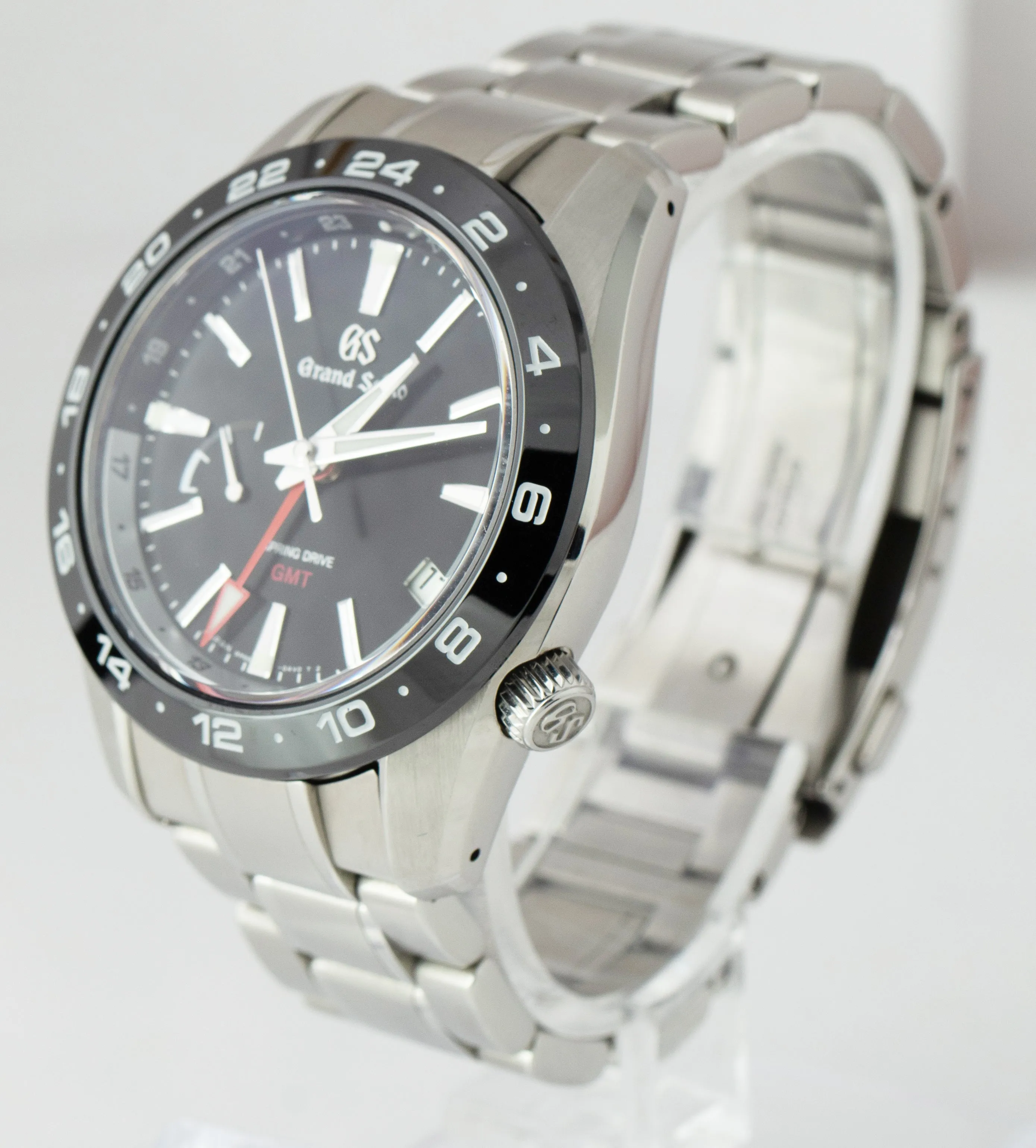 2021 Grand Seiko Sport GMT 40.5mm Stainless Black Spring Drive Watch SBGE253 B P