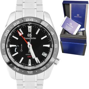 2021 Grand Seiko Sport GMT 40.5mm Stainless Black Spring Drive Watch SBGE253 B P