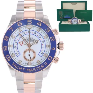 2021 NEW PAPERS Rolex Yacht-Master II 116681 Steel Everose Gold 44mm Watch Box