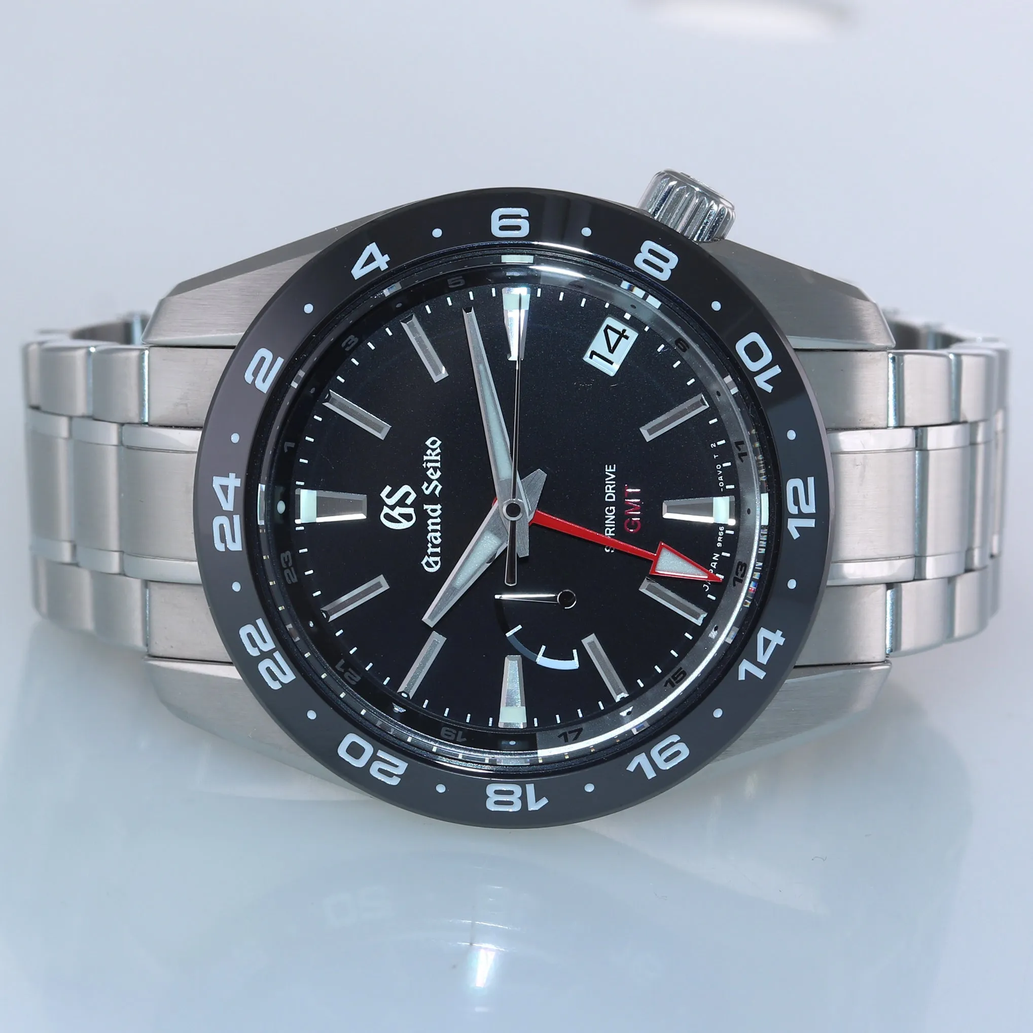 2021 PAPERS Grand Seiko Sport GMT Steel Black Hi-Beat Spring Drive Watch SBGE253