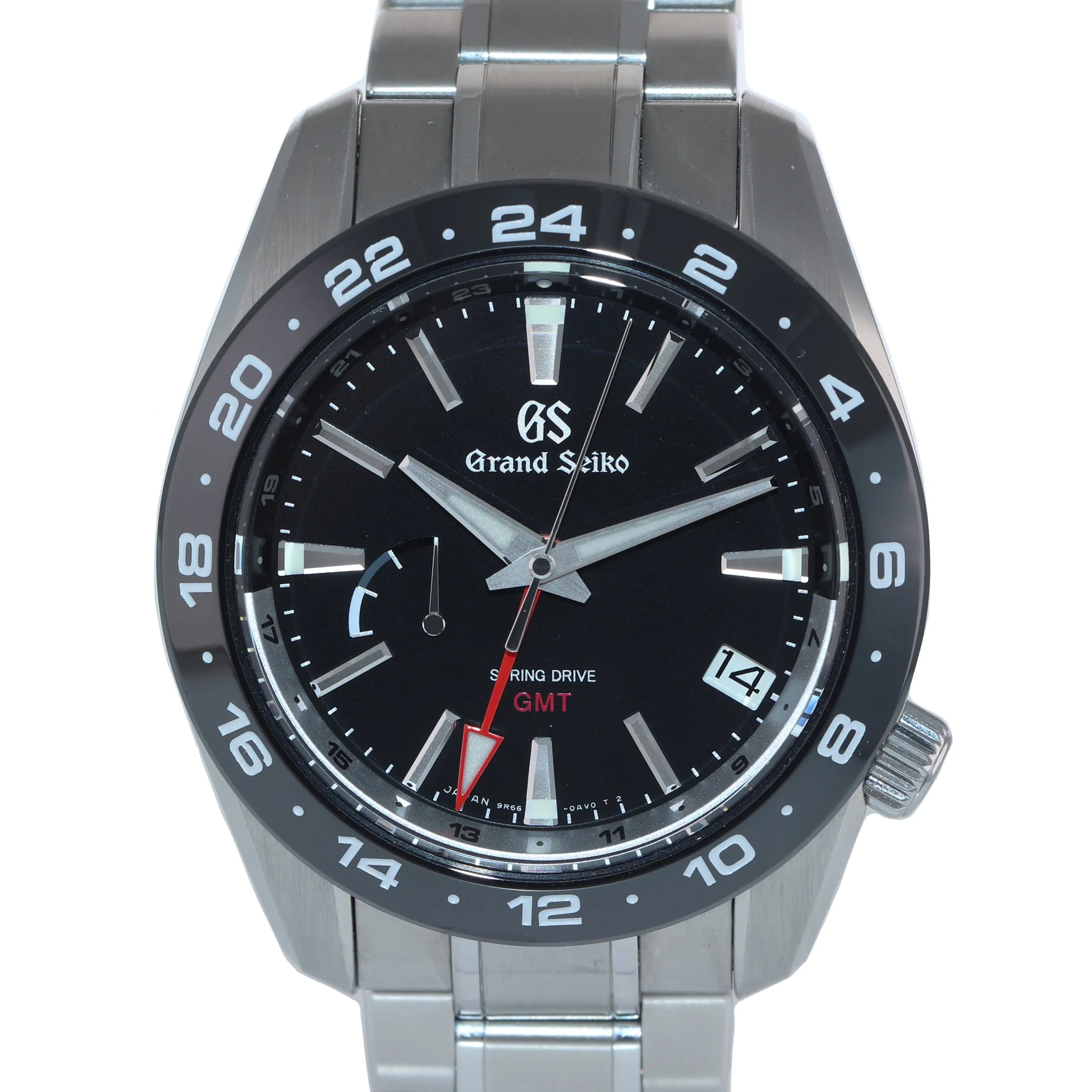 2021 PAPERS Grand Seiko Sport GMT Steel Black Hi-Beat Spring Drive Watch SBGE253