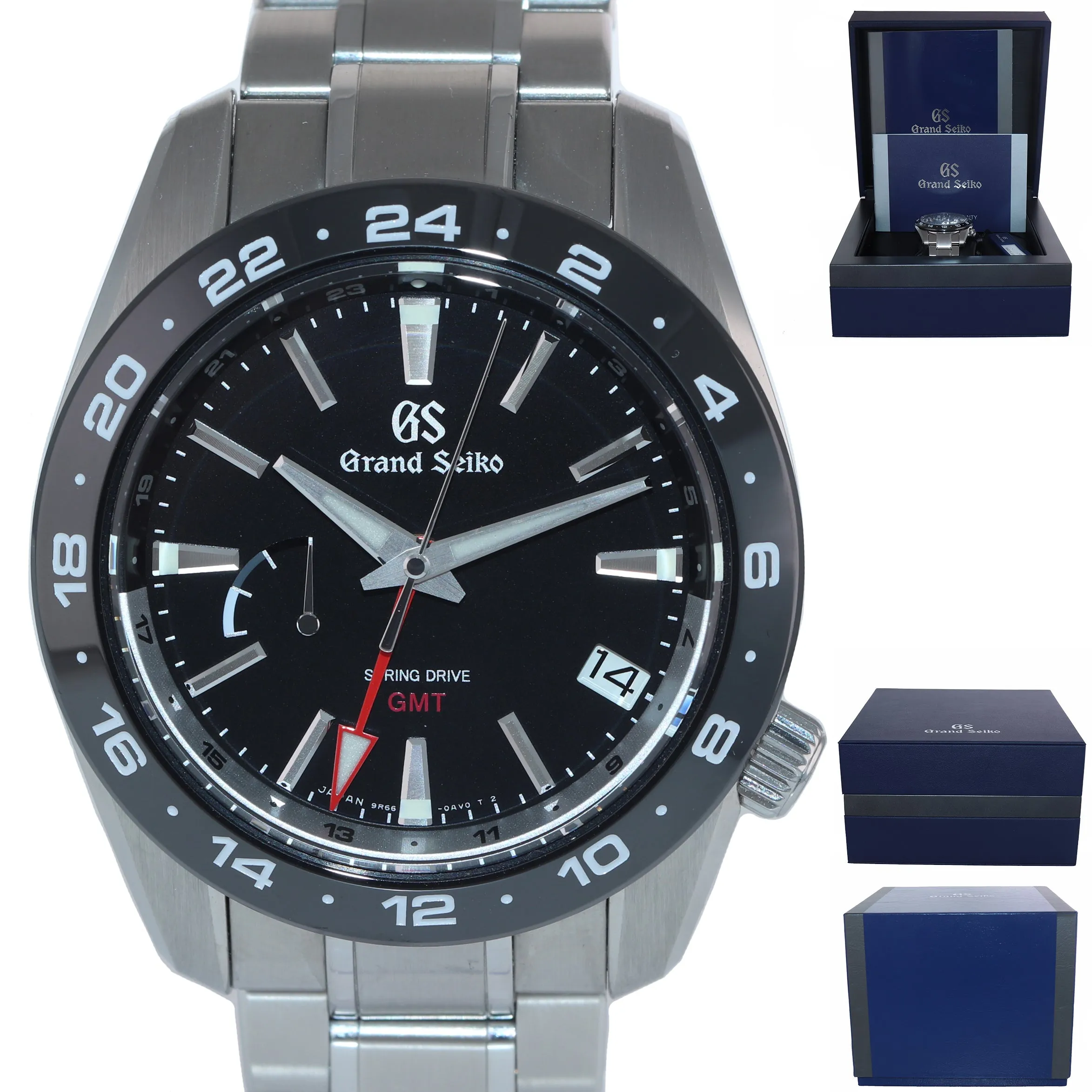2021 PAPERS Grand Seiko Sport GMT Steel Black Hi-Beat Spring Drive Watch SBGE253