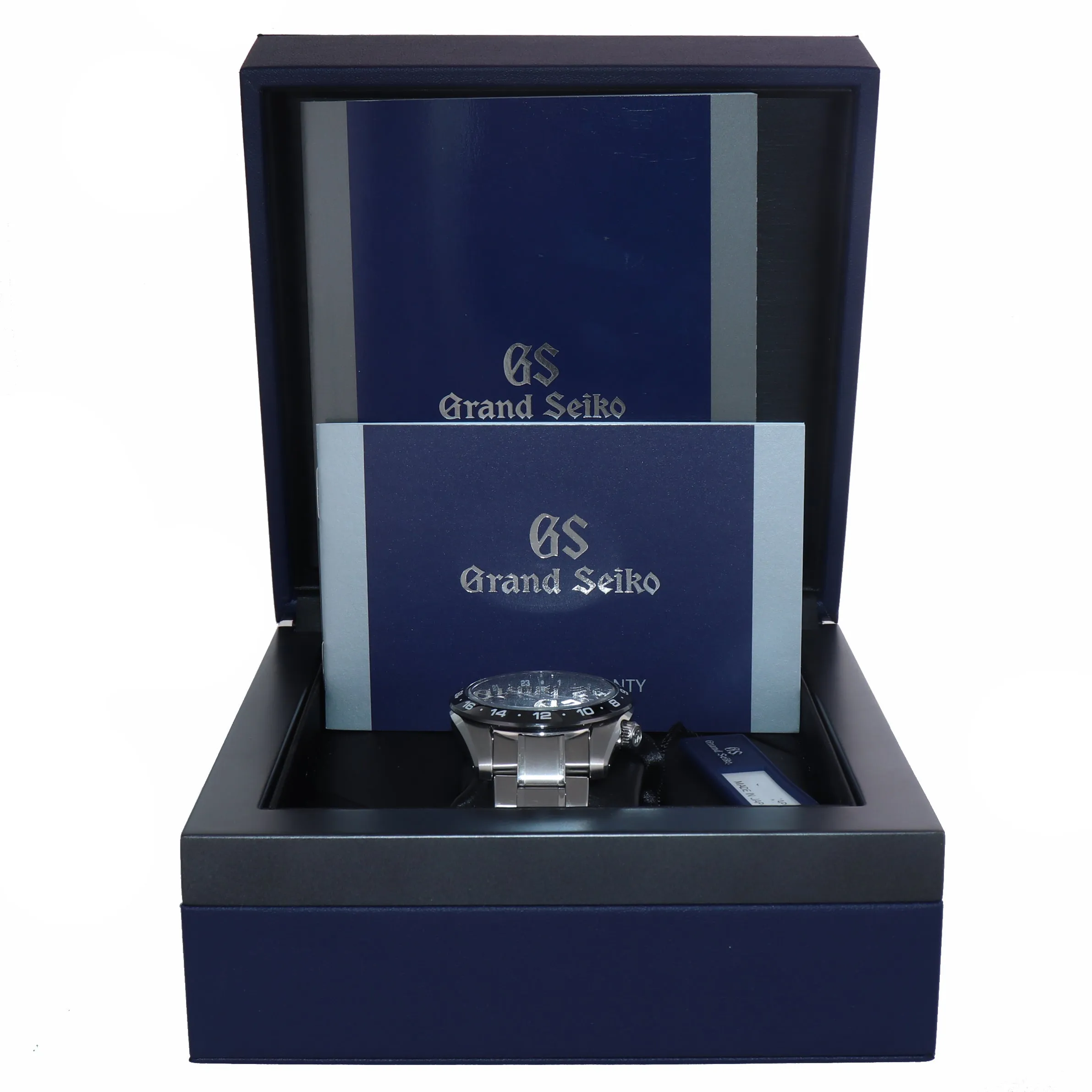 2021 PAPERS Grand Seiko Sport GMT Steel Black Hi-Beat Spring Drive Watch SBGE253