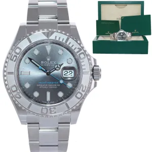 2021 Rolex Yacht-Master 126622 Steel Platinum Rhodium Blue Hand Watch Box