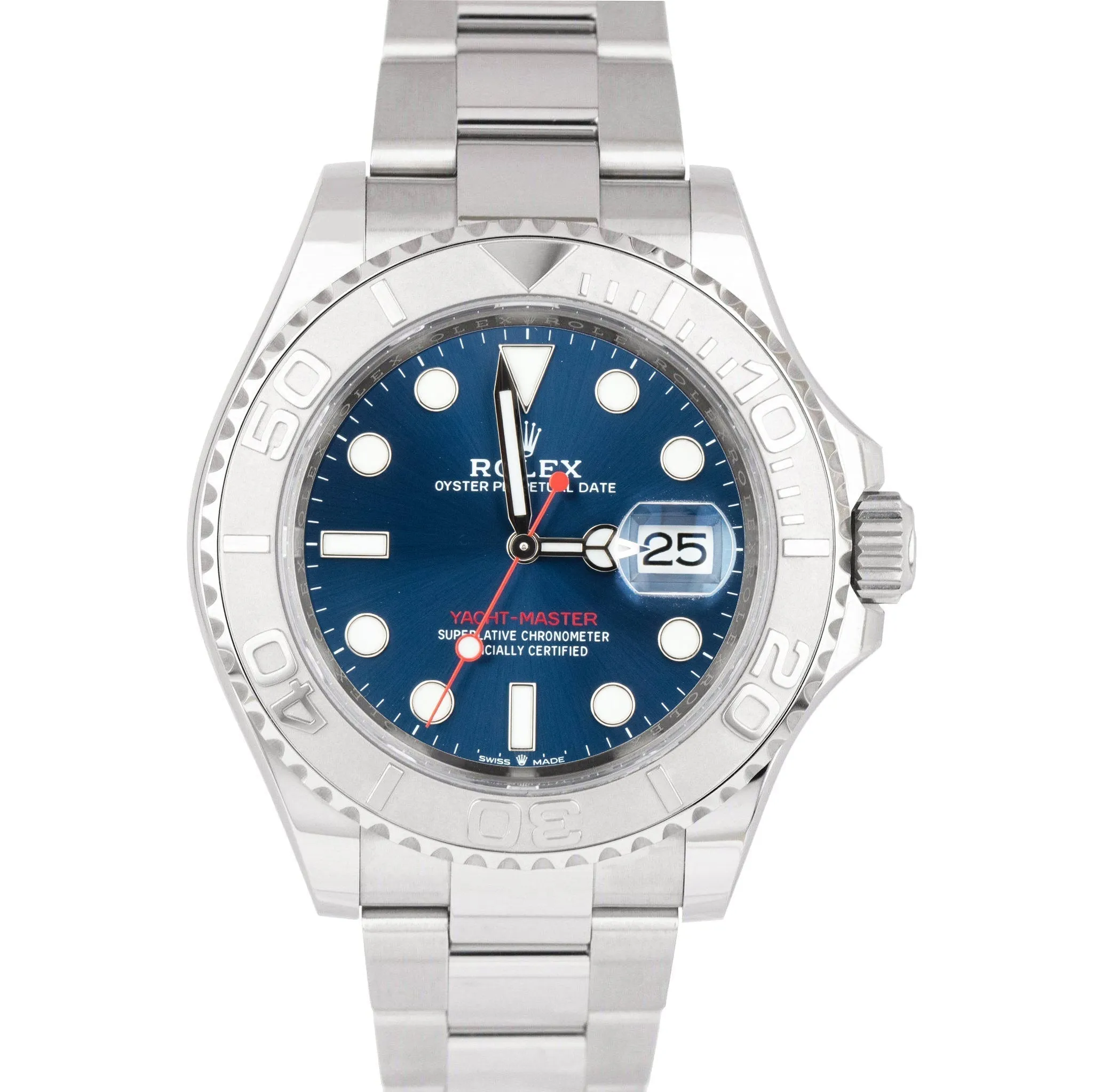 2021 Rolex Yacht-Master 40mm Blue Stainless Steel Oyster Watch BOX PAPERS 126622
