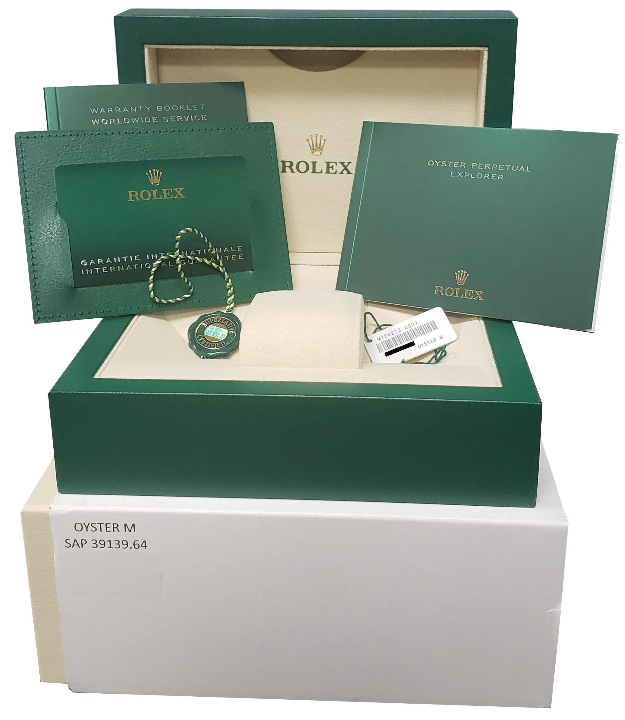 2022 Rolex Explorer I Black Two-Tone Yellow Gold Steel 36mm 124273 Watch B P