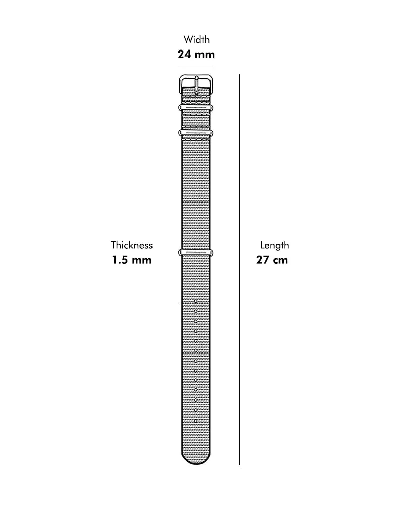 24mm Sky Blue Nylon Strap