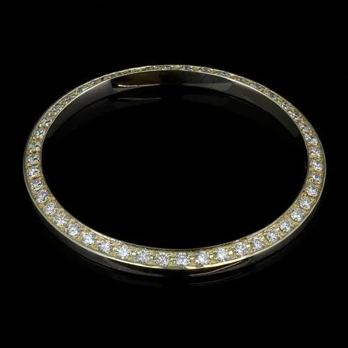 2.5 Carats 26 mm Mined Diamond Custom Round Bezel To Fit Rolex Datejust Or Date Watch
