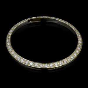 2.5 Carats 26 mm Mined Diamond Custom Round Bezel To Fit Rolex Datejust Or Date Watch