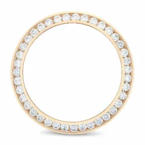 3CT CHANNEL DIAMOND BEZEL FOR ROLEX 36MM DATEJUST, PRESIDENT DAY DATE ROSE GOLD