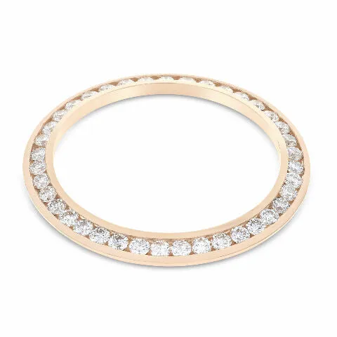 3CT CHANNEL DIAMOND BEZEL FOR ROLEX 36MM DATEJUST, PRESIDENT DAY DATE ROSE GOLD