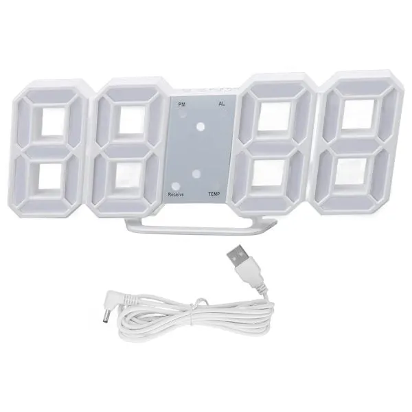 3D Wall & Desk LED Digital Alarm Clock