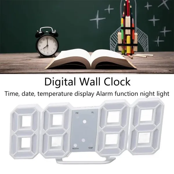 3D Wall & Desk LED Digital Alarm Clock