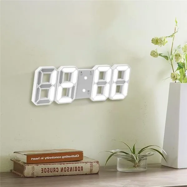 3D Wall & Desk LED Digital Alarm Clock