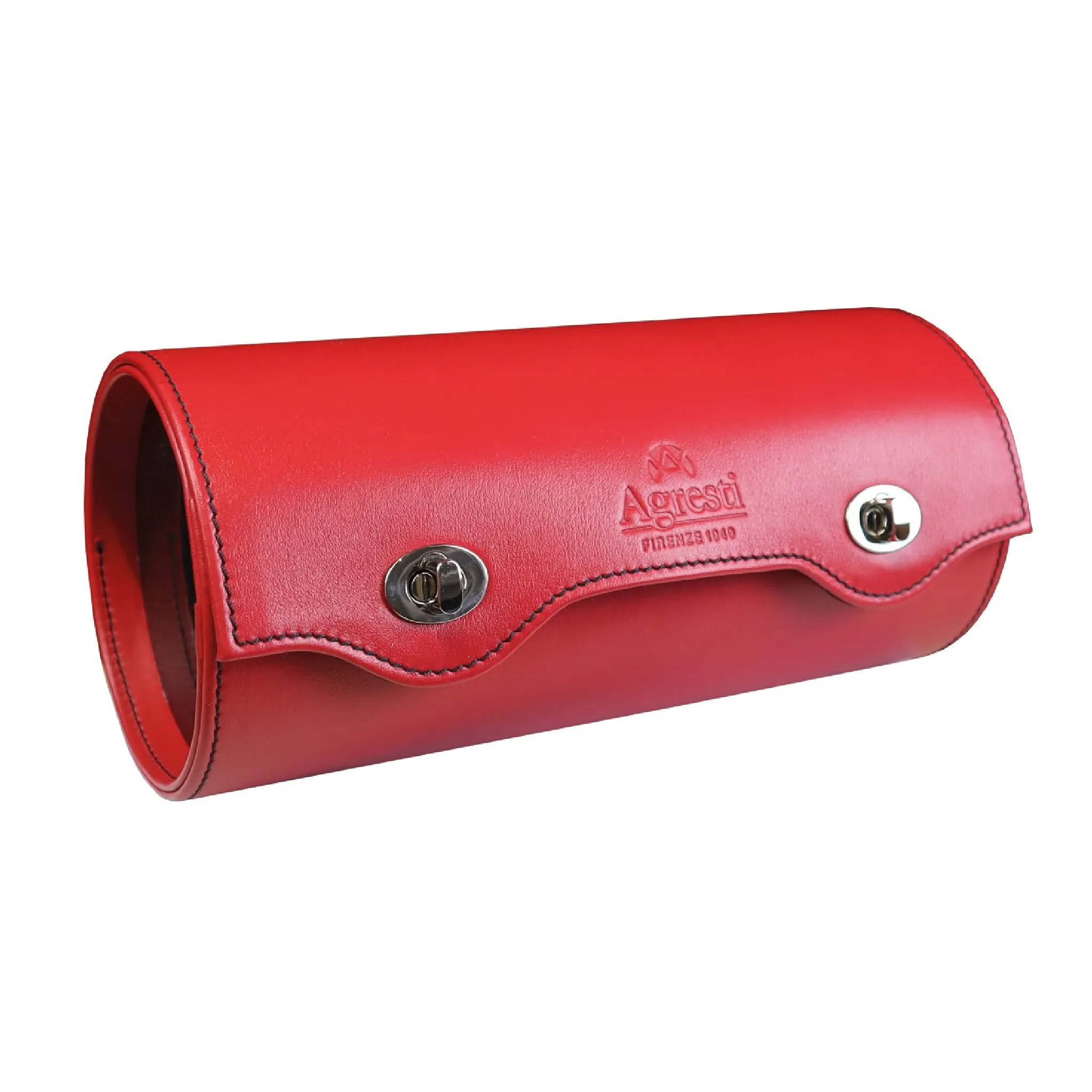 4-Watch Luxury Leather Travel Roll | Agresti Rollo Carbonio