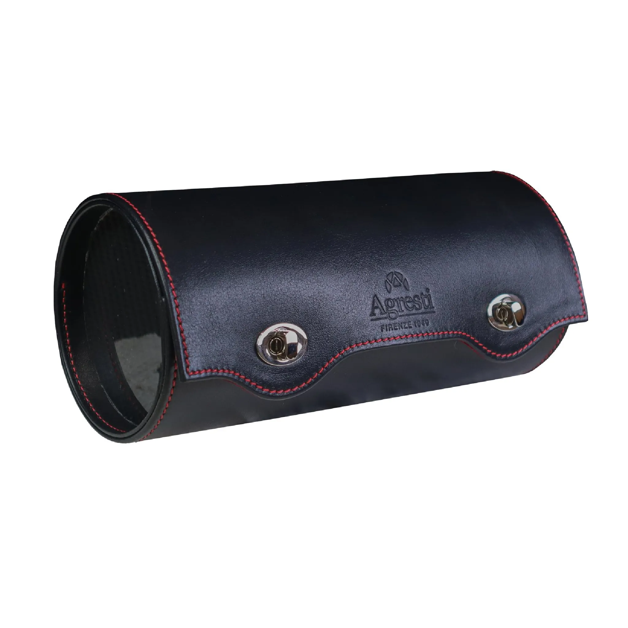 4-Watch Luxury Leather Travel Roll | Agresti Rollo Carbonio