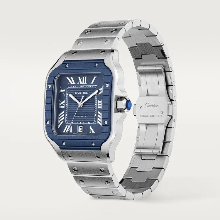 40mm C-Luxury-Watches Santos 100 XL - Full Blue Bezel