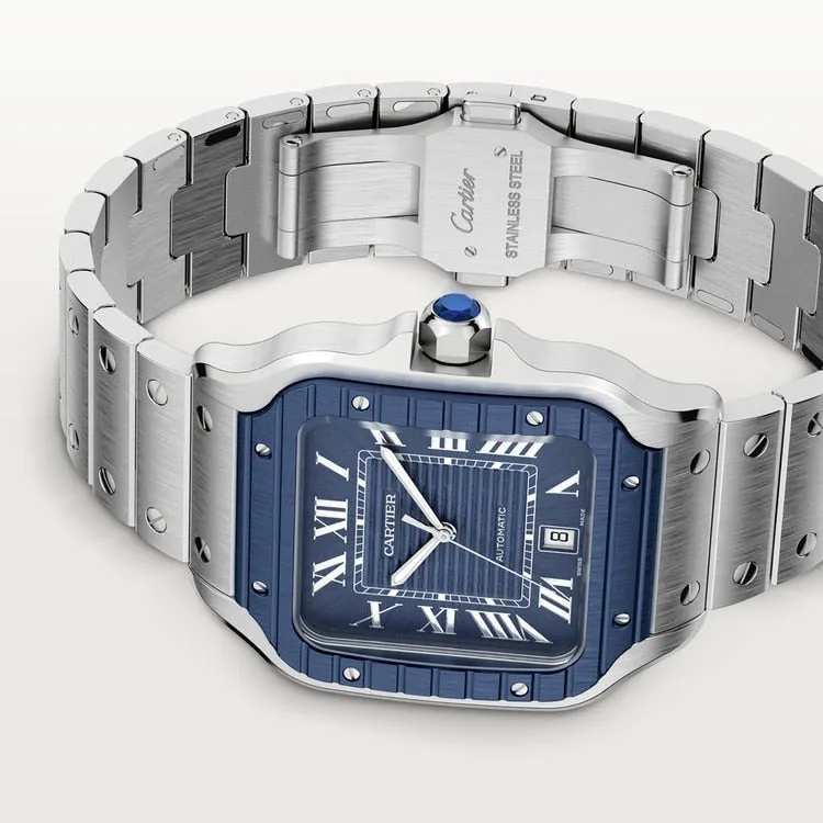 40mm C-Luxury-Watches Santos 100 XL - Full Blue Bezel