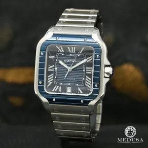40mm C-Luxury-Watches Santos 100 XL - Full Blue Bezel