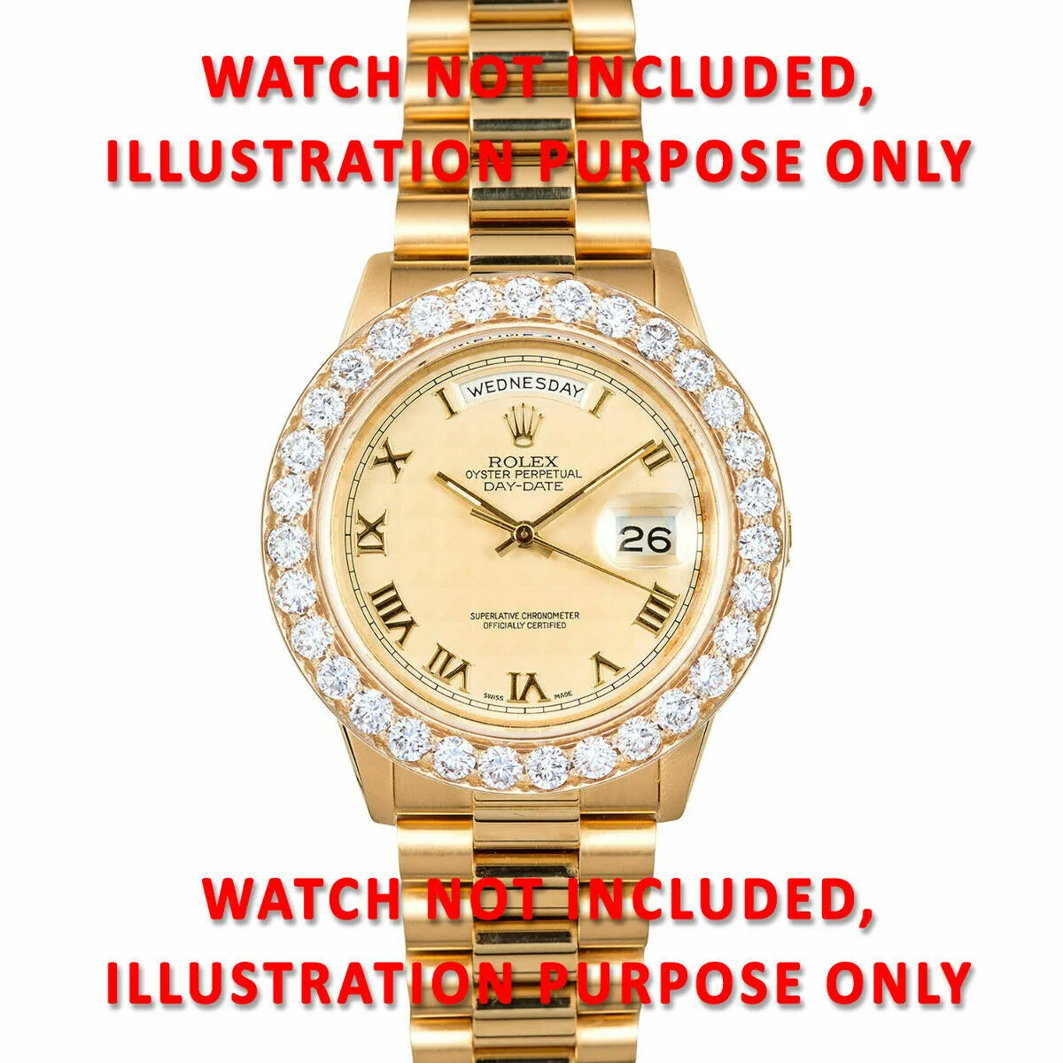 4.75CT BEAD SET DIAMOND BEZEL 14K YELLOW FOR ROLEX 40MM SUBMARINER, GMT MASTER 2