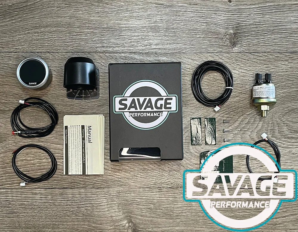 52mm Digital Savage Oil Pressure Gauge 7 Colours