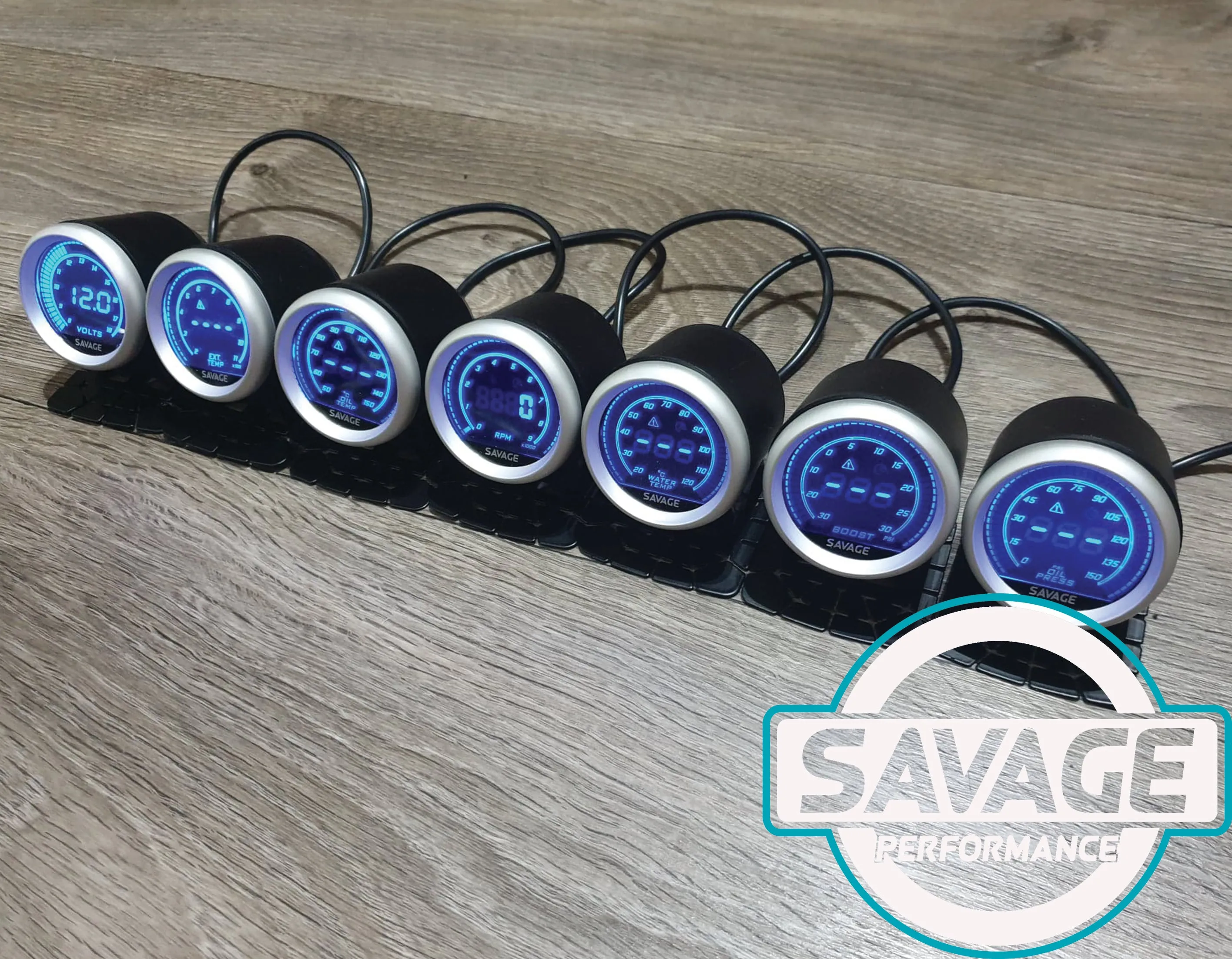 52mm Digital Savage Oil Temperature Gauge 7 Colours *Savage Performance*