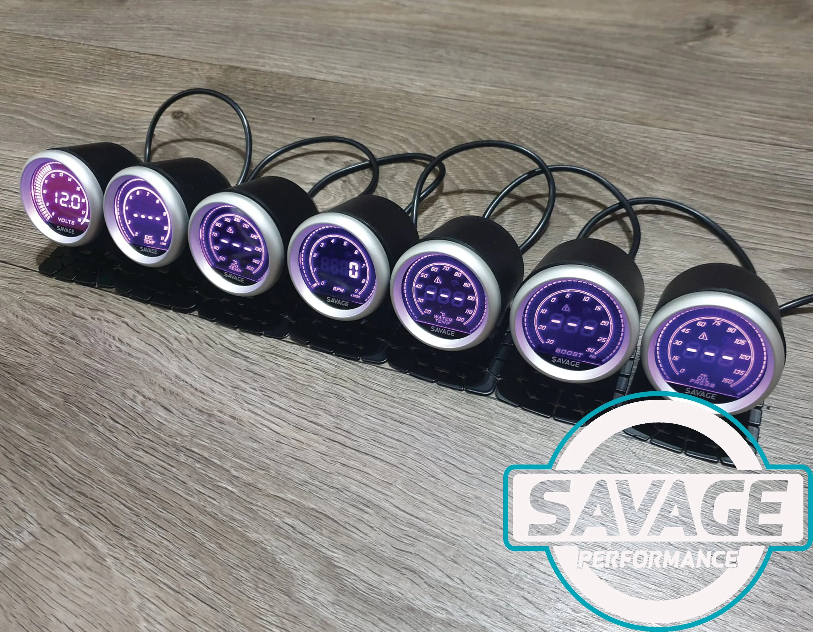 52mm Digital Savage Oil Temperature Gauge 7 Colours *Savage Performance*