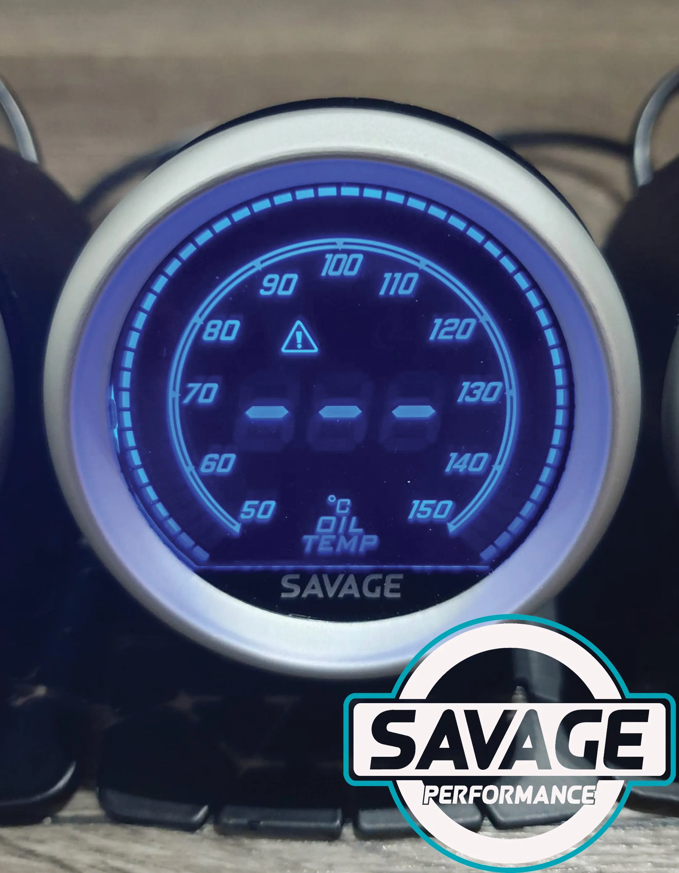 52mm Digital Savage Oil Temperature Gauge 7 Colours *Savage Performance*