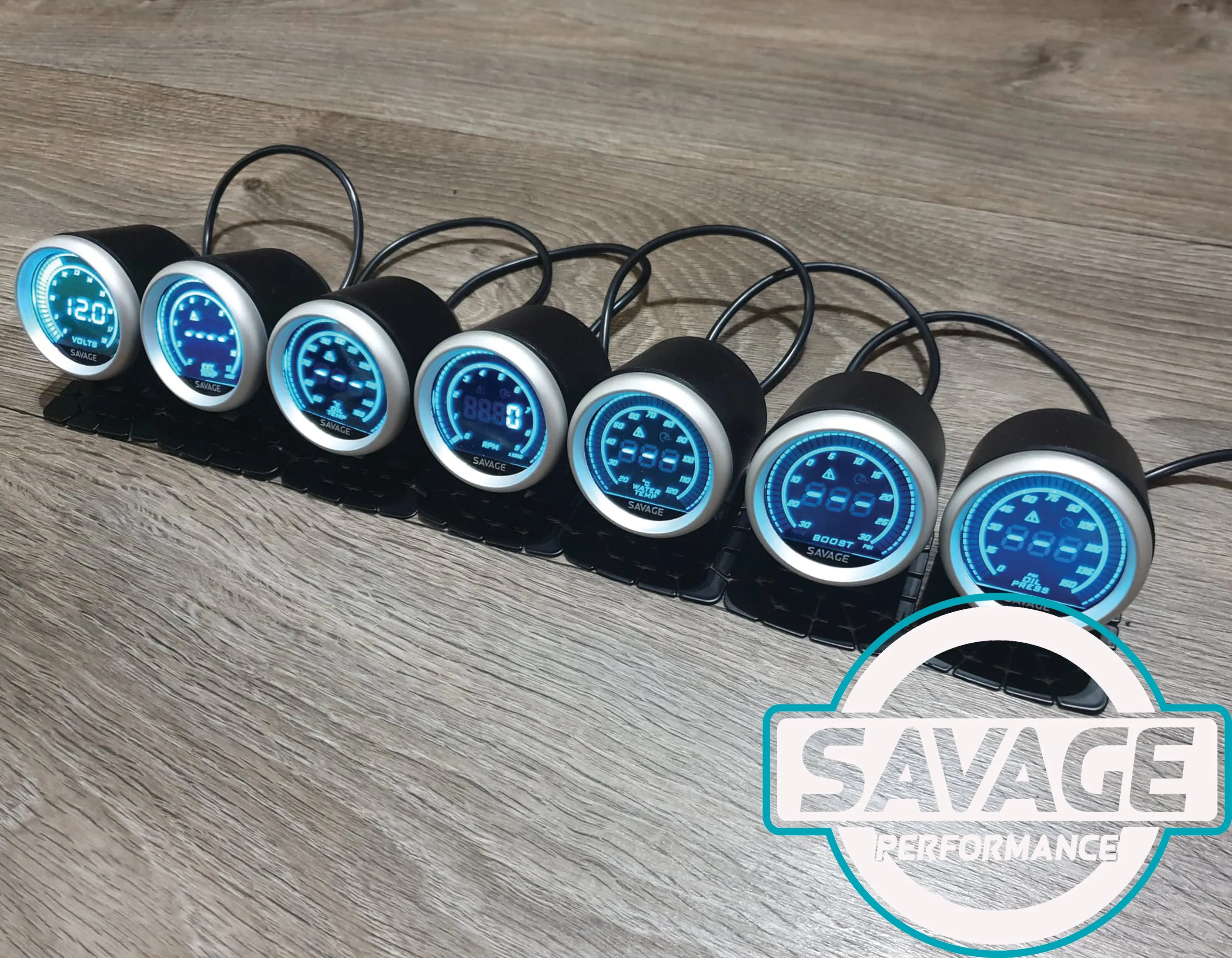 52mm Digital Savage Oil Temperature Gauge 7 Colours *Savage Performance*