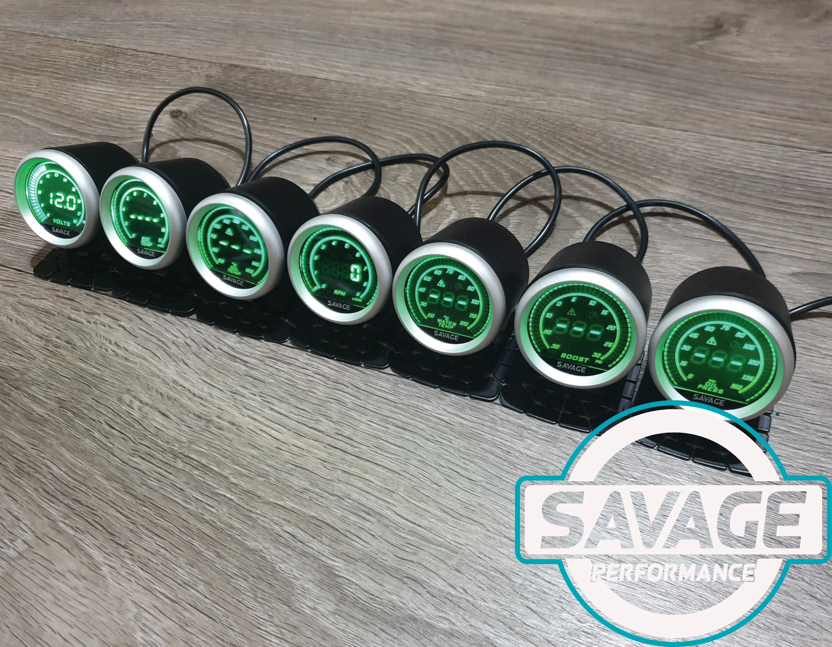 52mm Digital Savage Oil Temperature Gauge 7 Colours *Savage Performance*