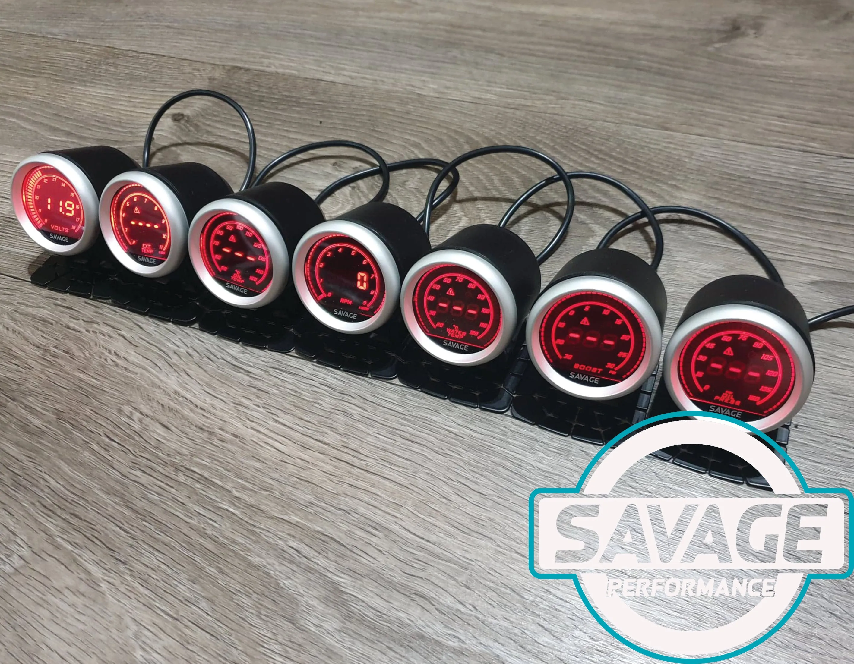 52mm Digital Savage Oil Temperature Gauge 7 Colours *Savage Performance*