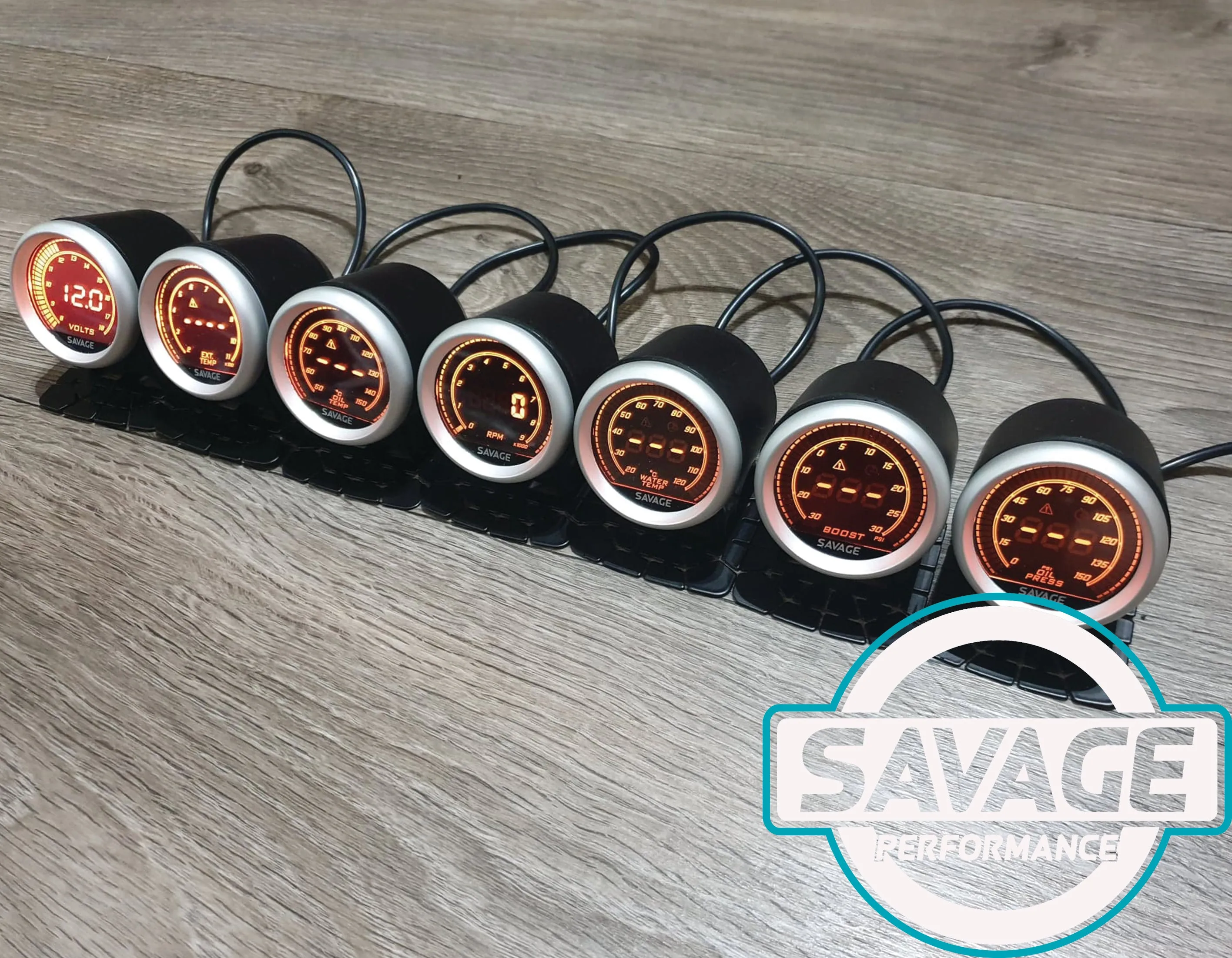 52mm Digital Savage Oil Temperature Gauge 7 Colours *Savage Performance*