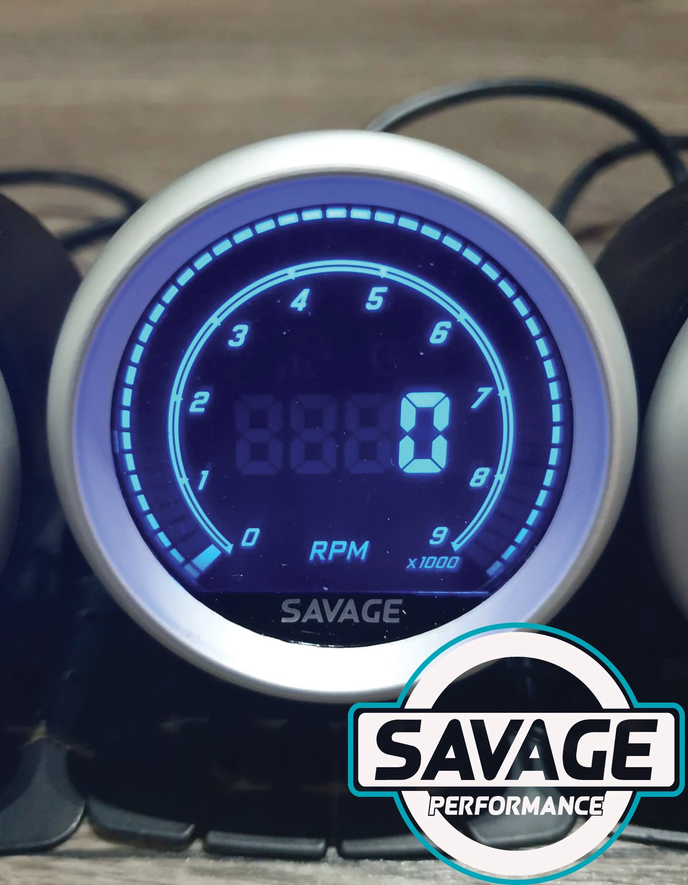 52mm Digital Savage RPM (Tacho) Gauge 7 Colours