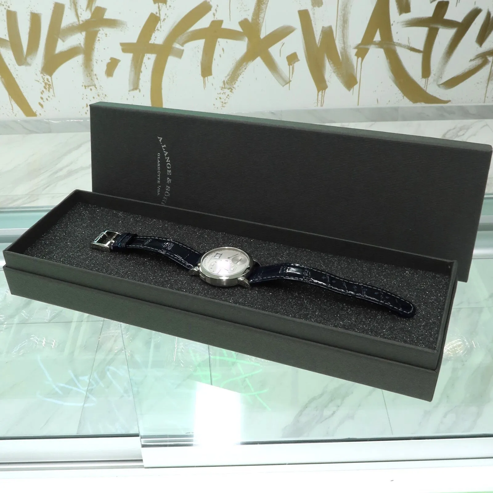 A. Lange & Söhne Lange 1 Solid Platinum Silver Dial Manual Wind 38.5MM 101.025