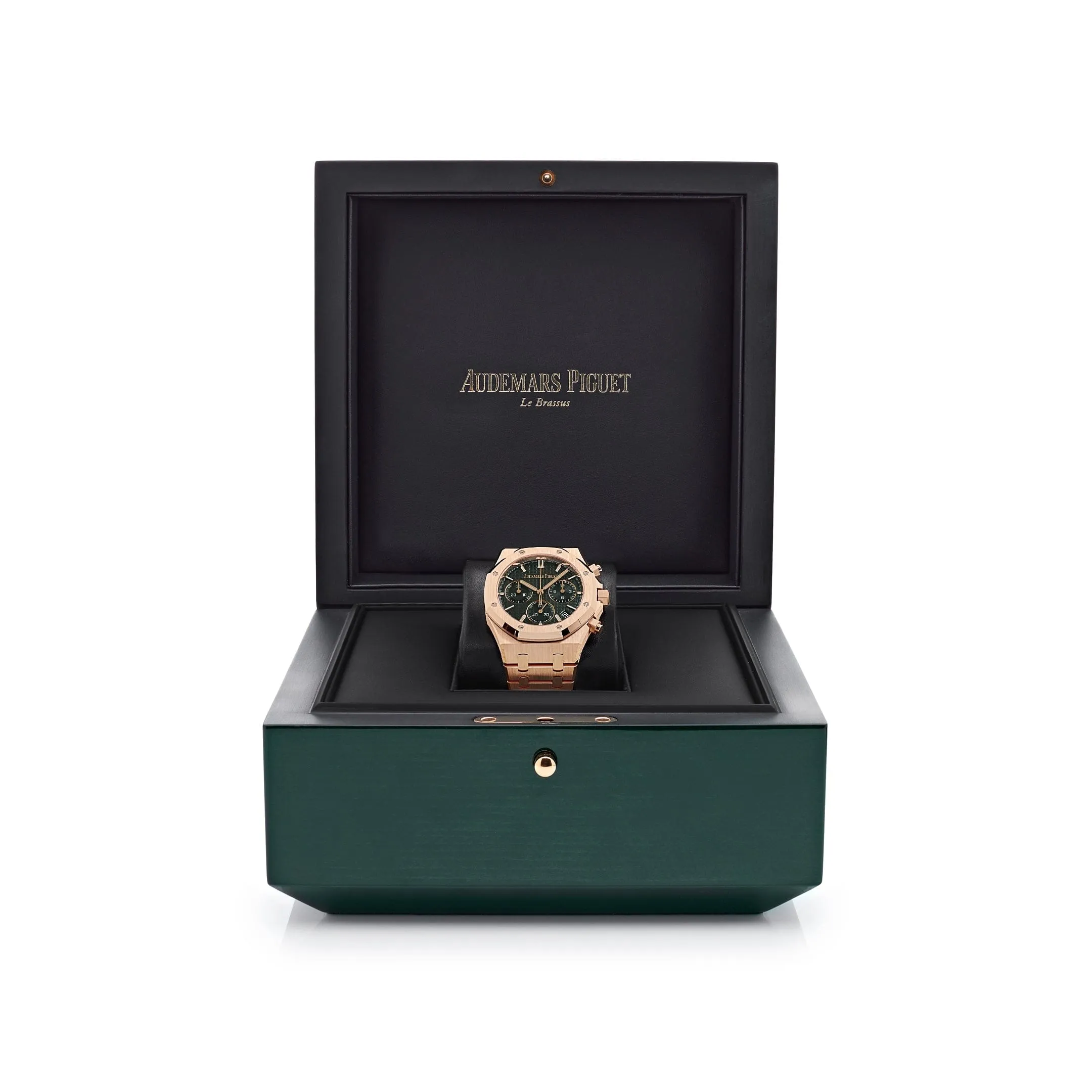 A&P Luxury Watches Royal Oak 26240OR.OO.1320OR.08 Selfwinding Chronograph Rose Gold Khaki Green Dial (2024)
