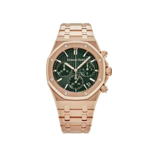 A&P Luxury Watches Royal Oak 26240OR.OO.1320OR.08 Selfwinding Chronograph Rose Gold Khaki Green Dial (2024)