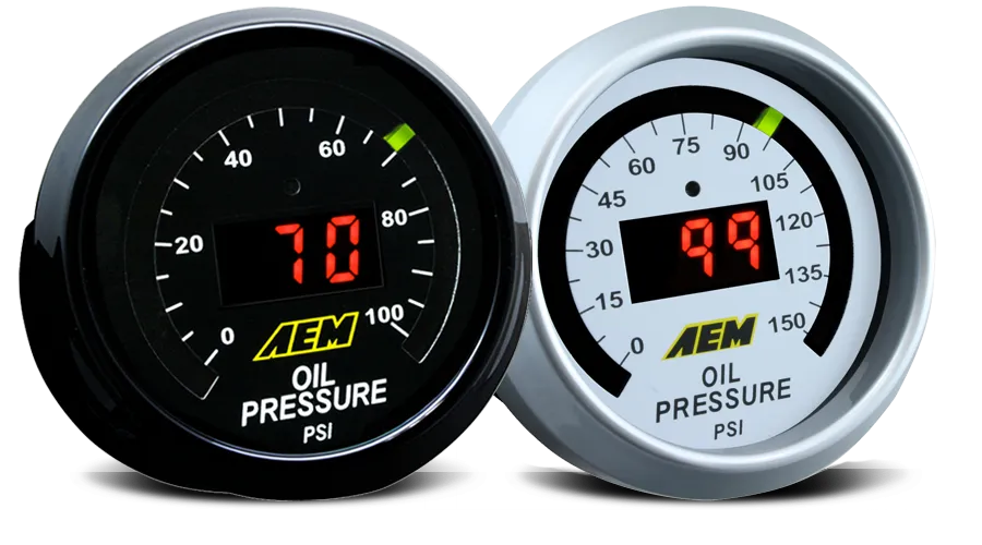 AEM Classic Digital Oil Pressure Display Gauges
