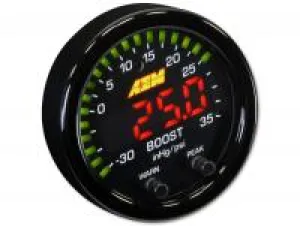 AEM X-Series Boost Pressure Gauge -30inHg~35psi / -1~2.5bar