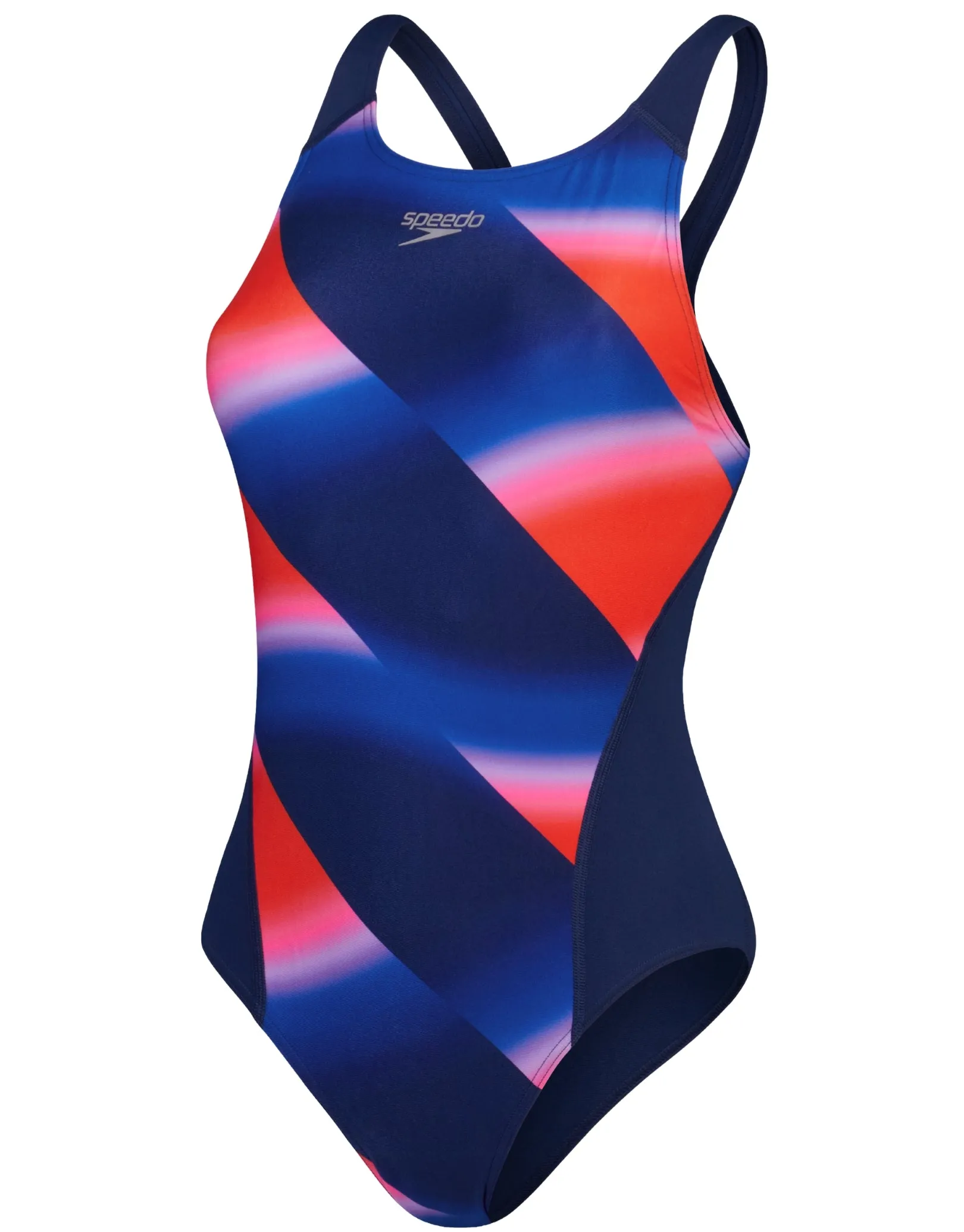 Allover Digital Recordbreaker Swimsuit - Blue/Red